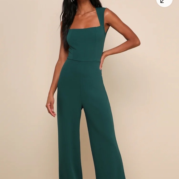 Enticing Endeavors Emerald Green Jumpsuit - Picture 1 of 4